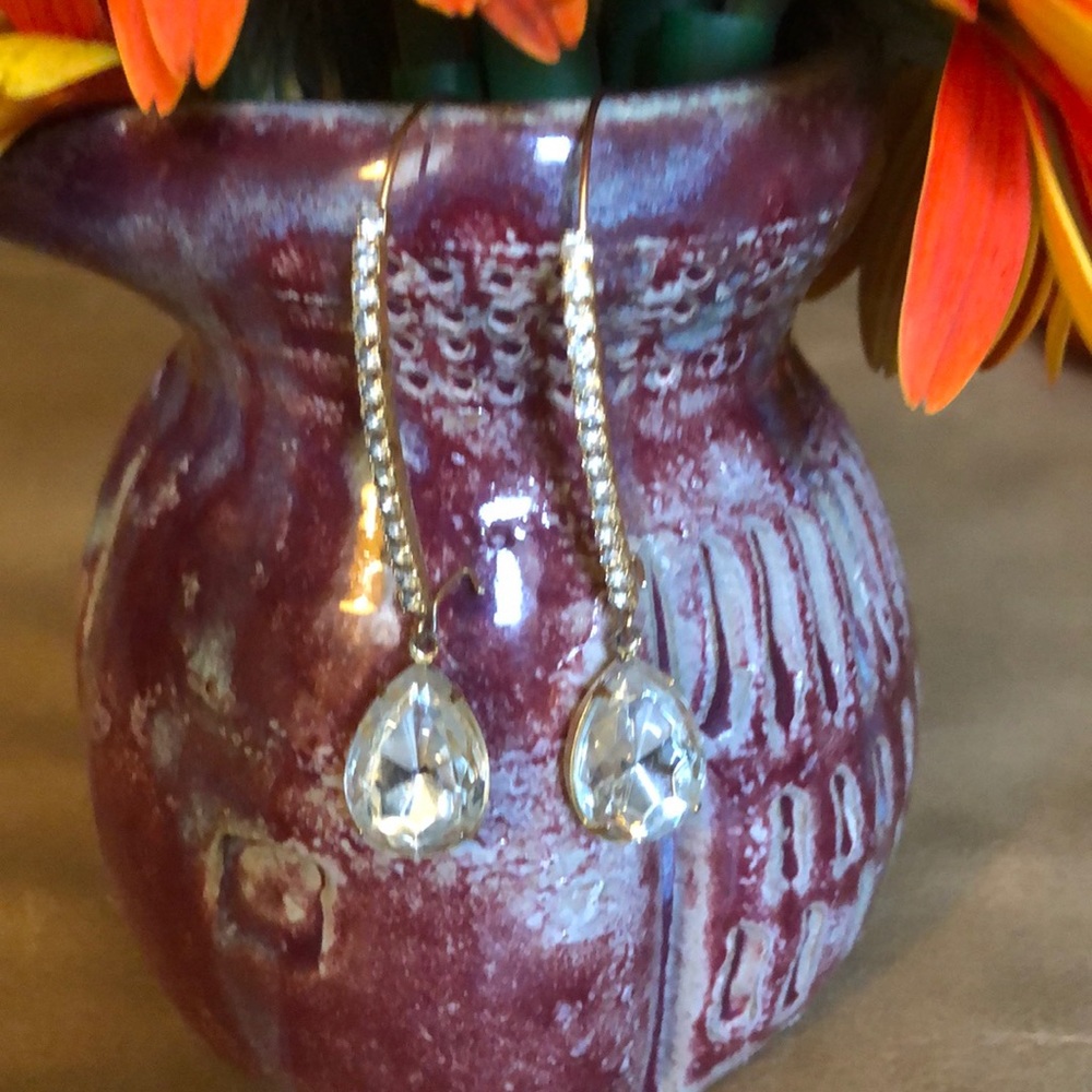 Rhinestone drop earrings
